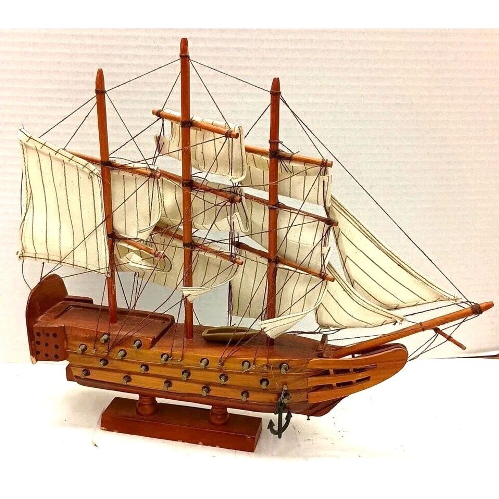 Vintage Naval Models Wooden USS Constitution Ship Model 12" Nautical Naval Decor